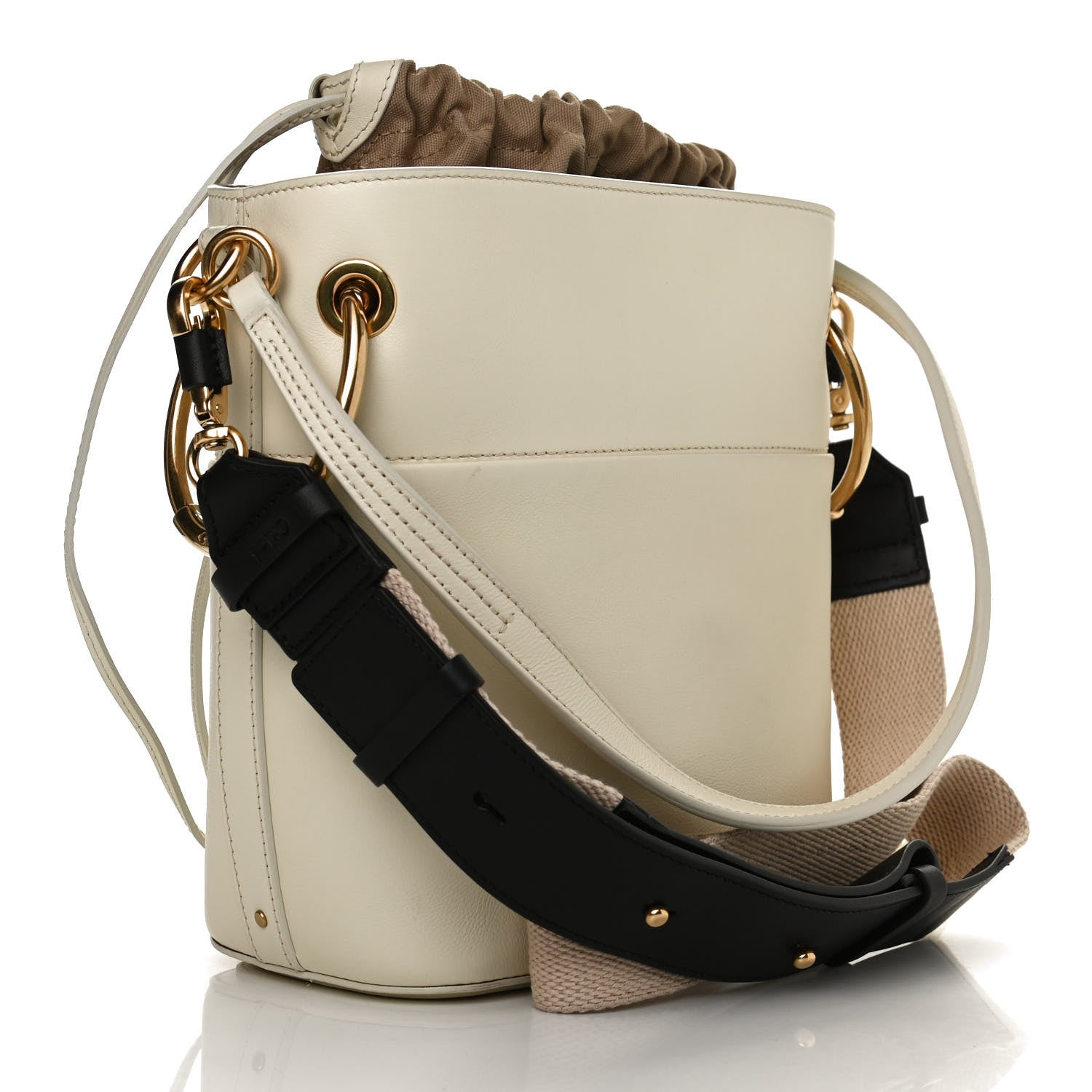 Chloe Smooth Calfskin Small Roy Bucket Bag Natural White 3 of 12