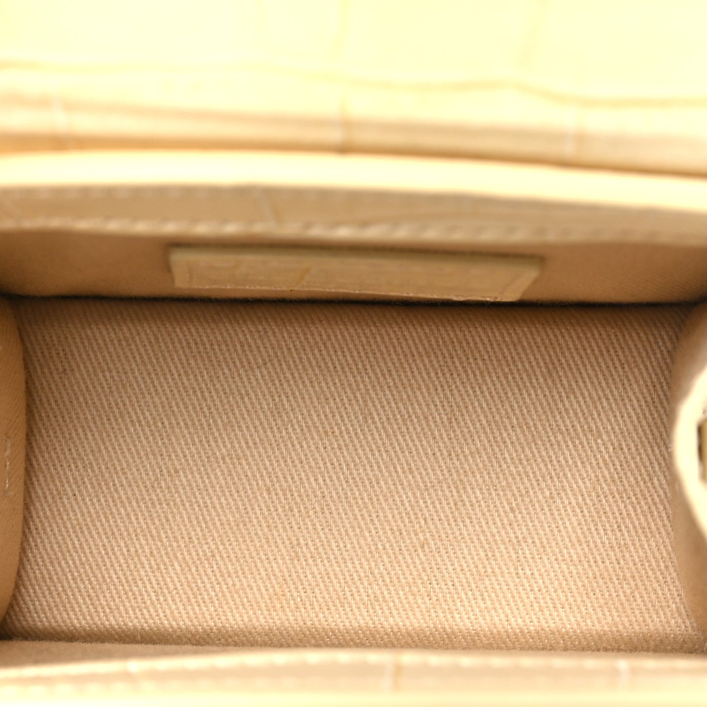 Calfskin Crocodile Embossed Le Chiquito Beige