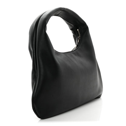 The Row Grained Calfskin Small Everyday Shoulder Bag Black 3 of 9