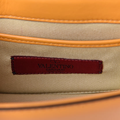 Valentino Garavani Vitello Mini Glam Lock Rockstud Flap Mandarin Sorbet 6 of 9