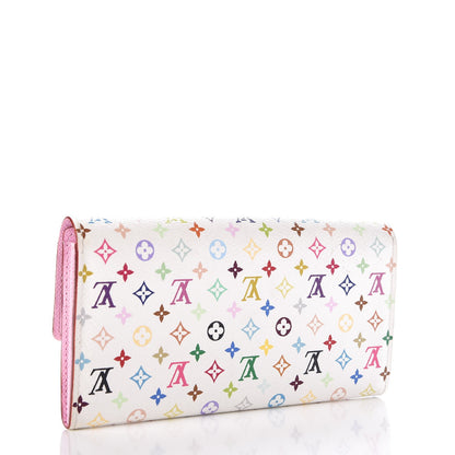 Louis Vuitton Monogram Multicolor Sarah Wallet White Litchi 3 of 8
