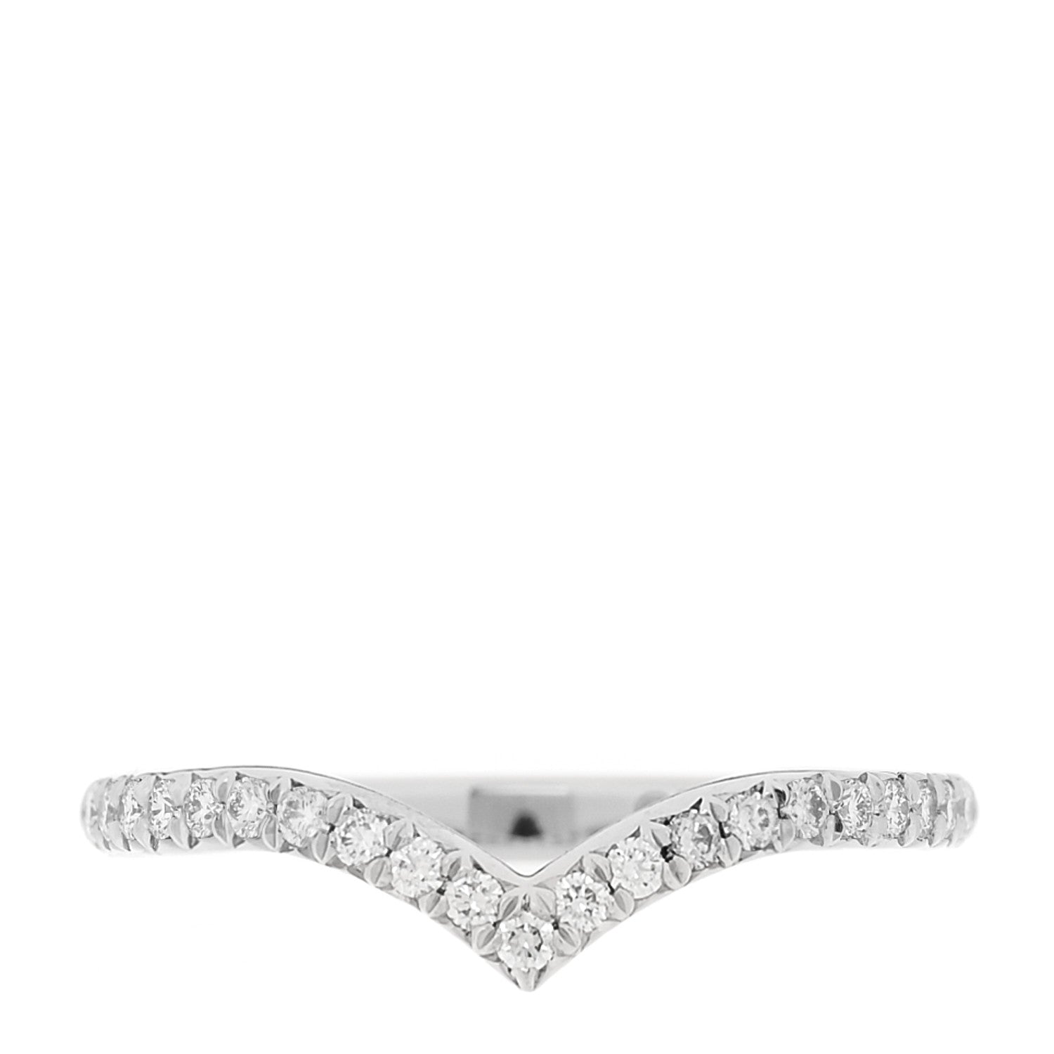 Tiffany Platinum Diamond Soleste V Band Ring 53 6.5 1 of 5