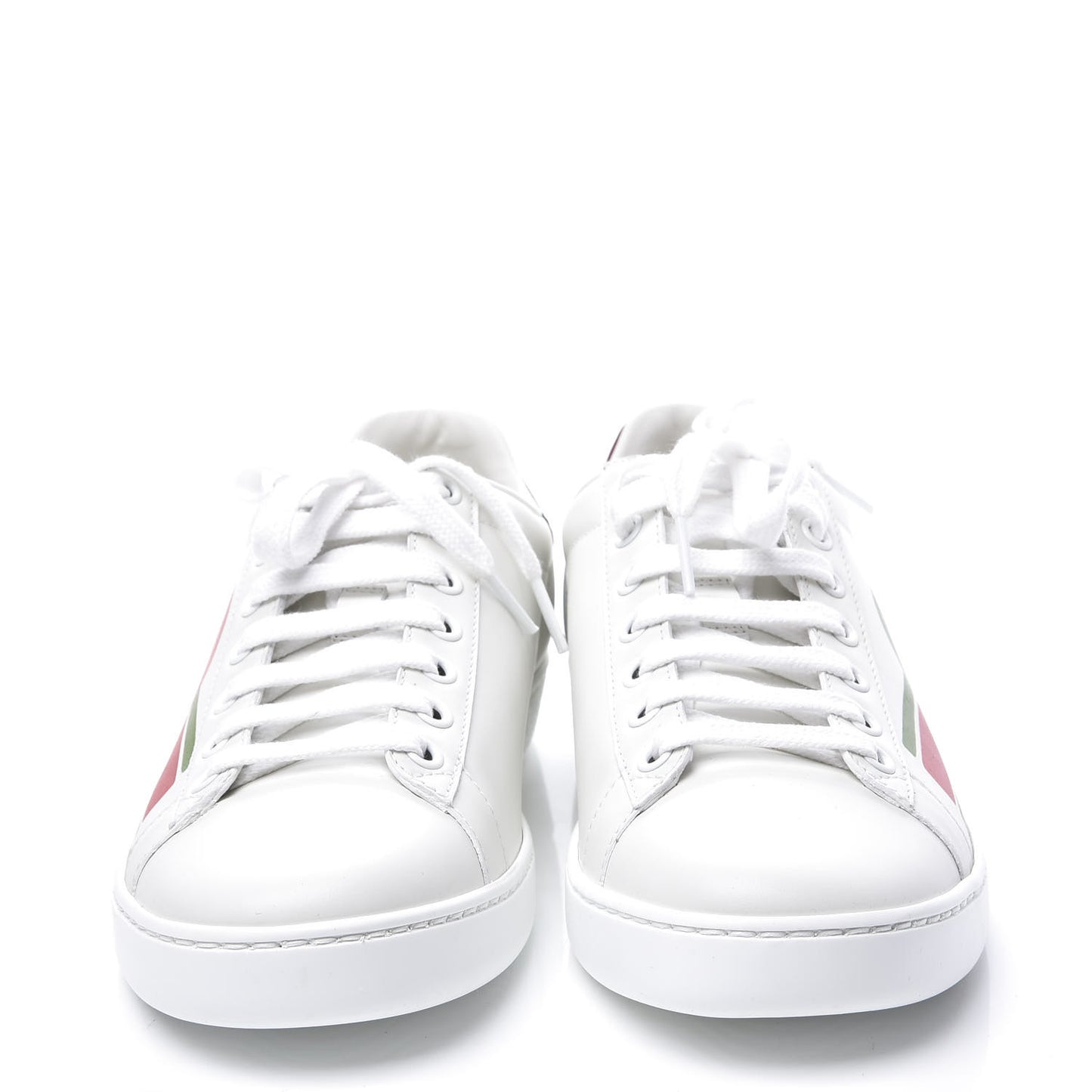 Calfskin Interlocking G Womens New Ace Sneakers 36.5 White Red Flame Green