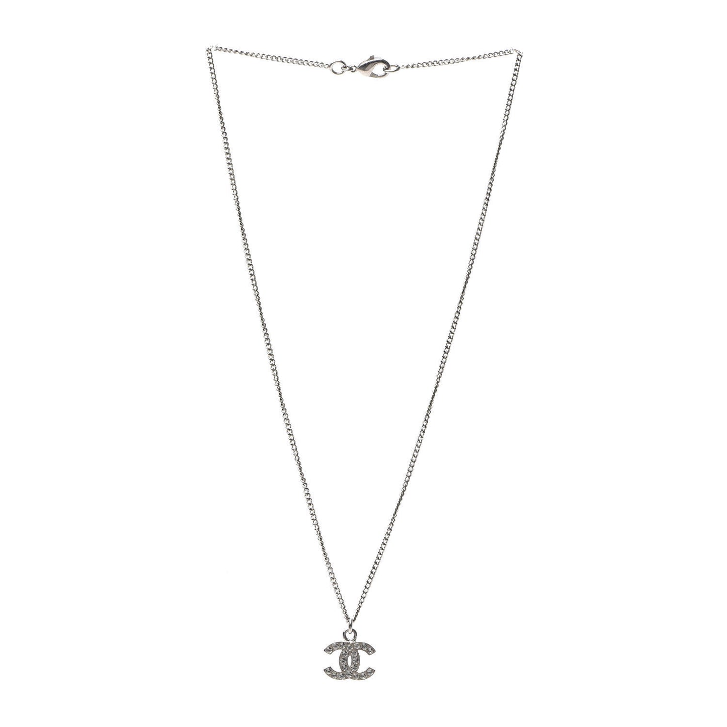 Crystal Timeless CC Necklace Silver