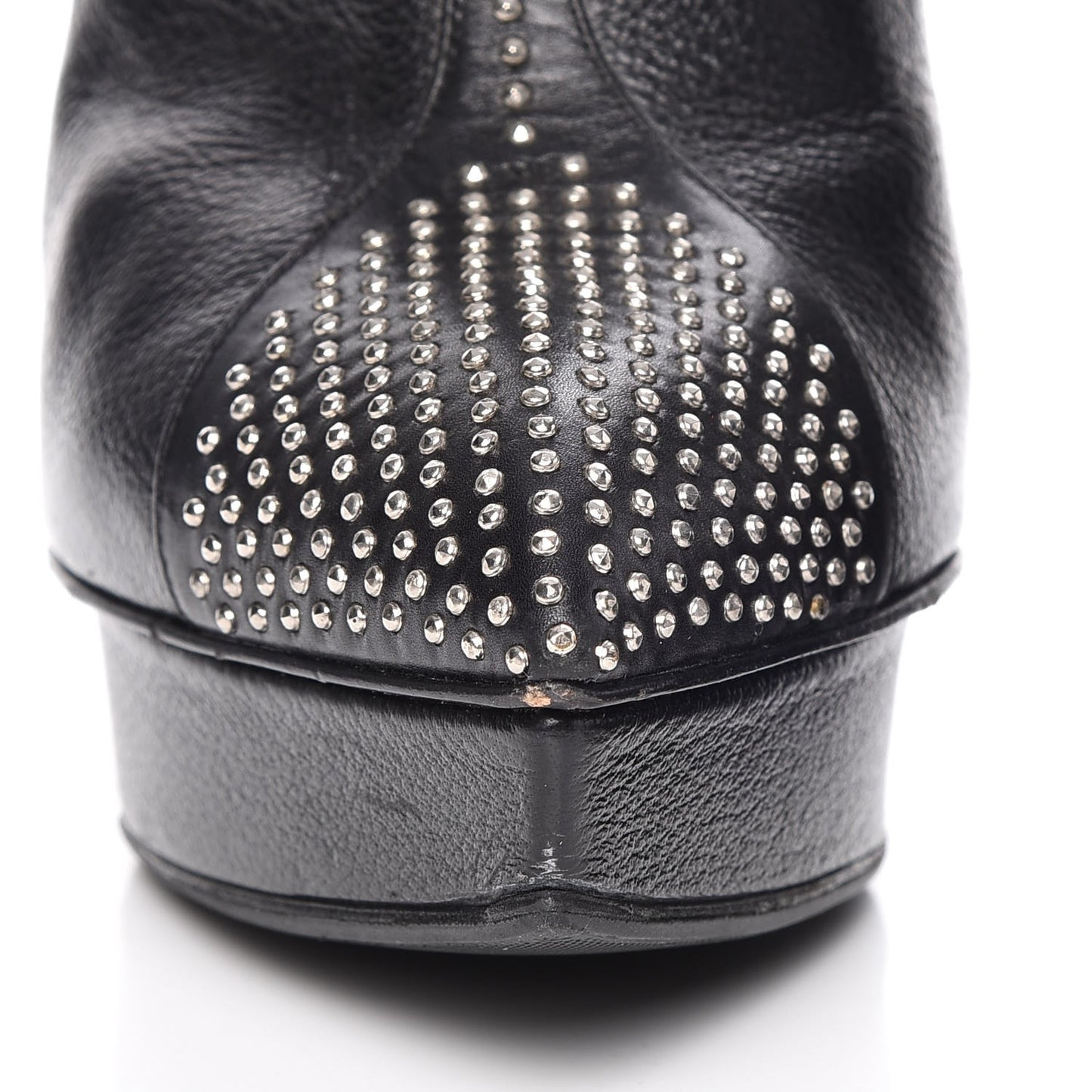 Calfskin Studded Janis 105 Boots 36 Black