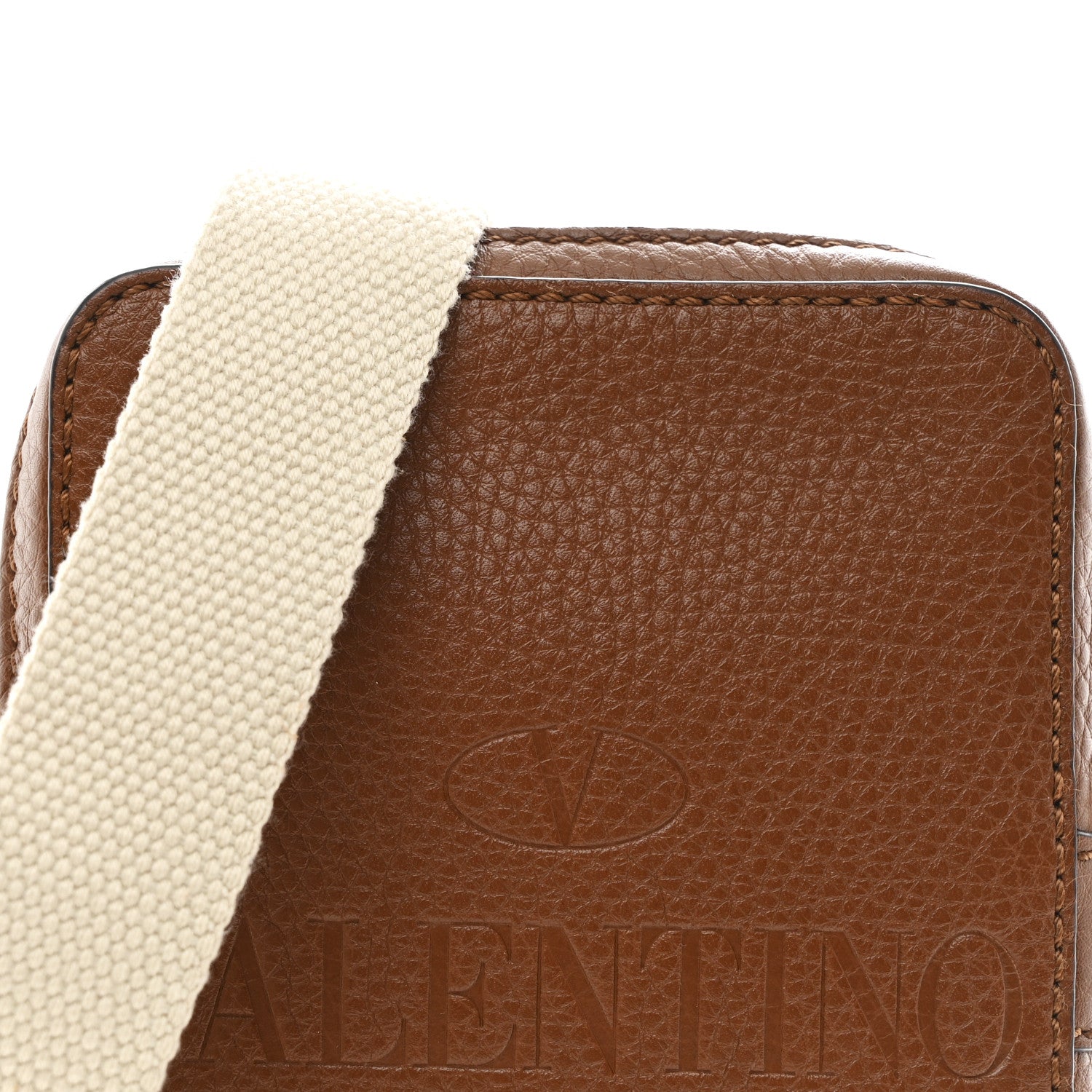 Valentino Garavani Pebbled Calfskin Logo Small Crossbody Bag Selleria 7 of 9