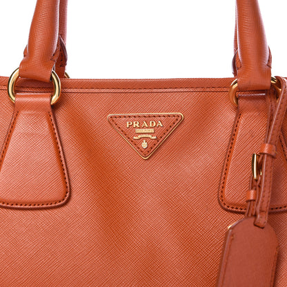 Prada Saffiano Lux Top Handle Tote Papaya 19 of 25