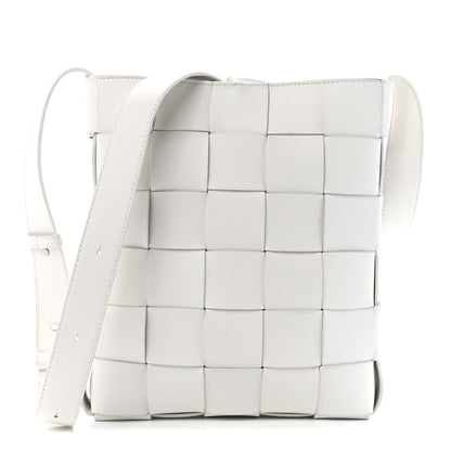 Bottega Veneta Lambskin Maxi Intrecciato Cassette Messenger Chalk 1 of 13