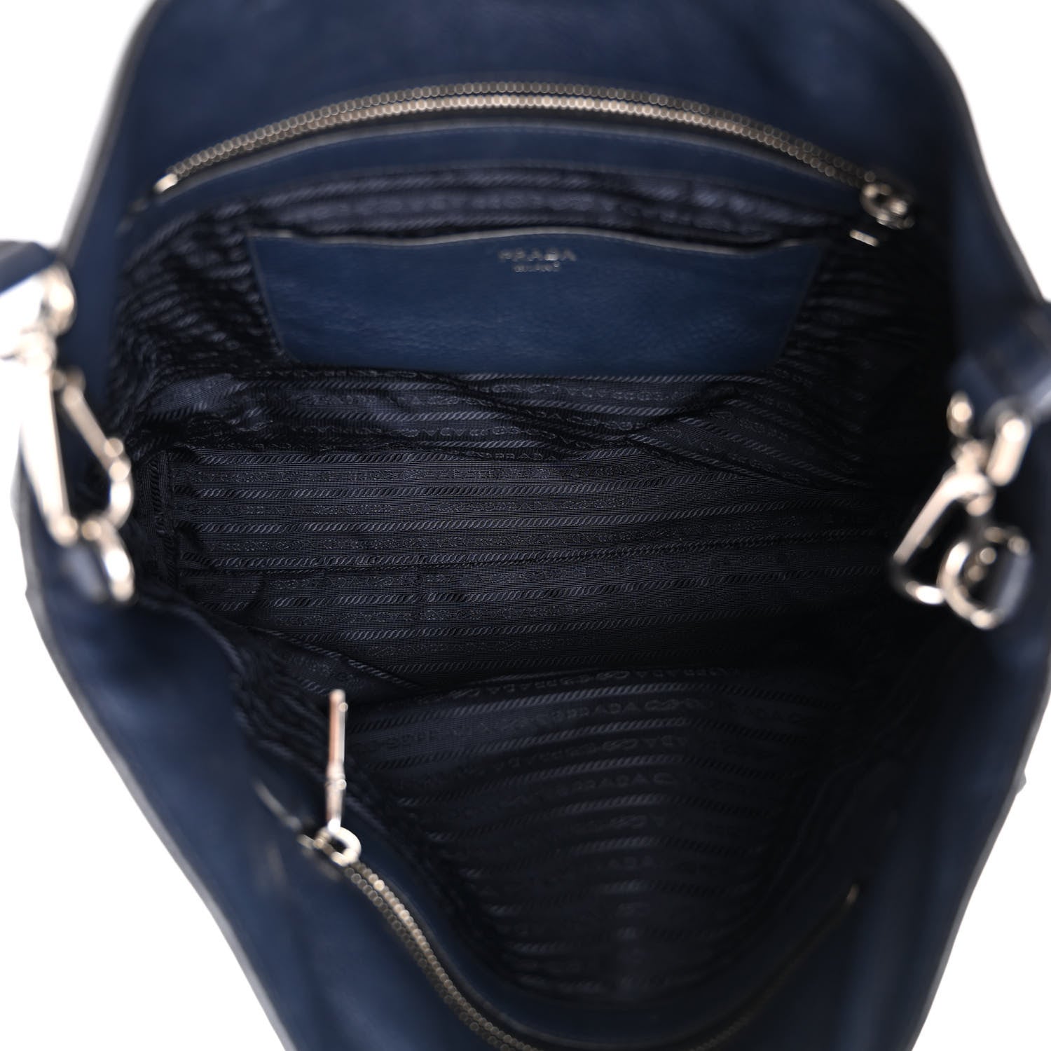 Prada Vitello Daino Shopping Tote Baltico 5 of 10