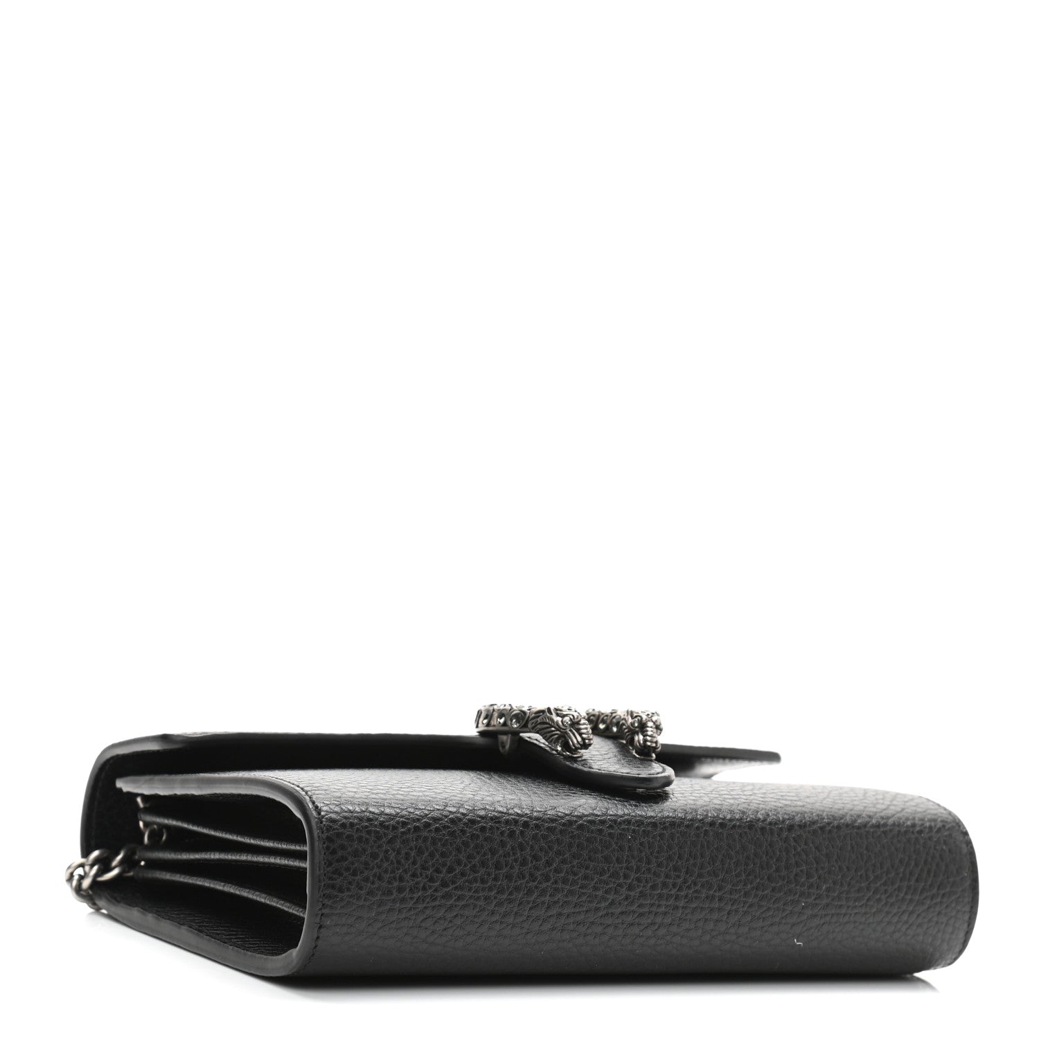 Gucci Calfskin Mini Dionysus Chain Wallet Black 4 of 11