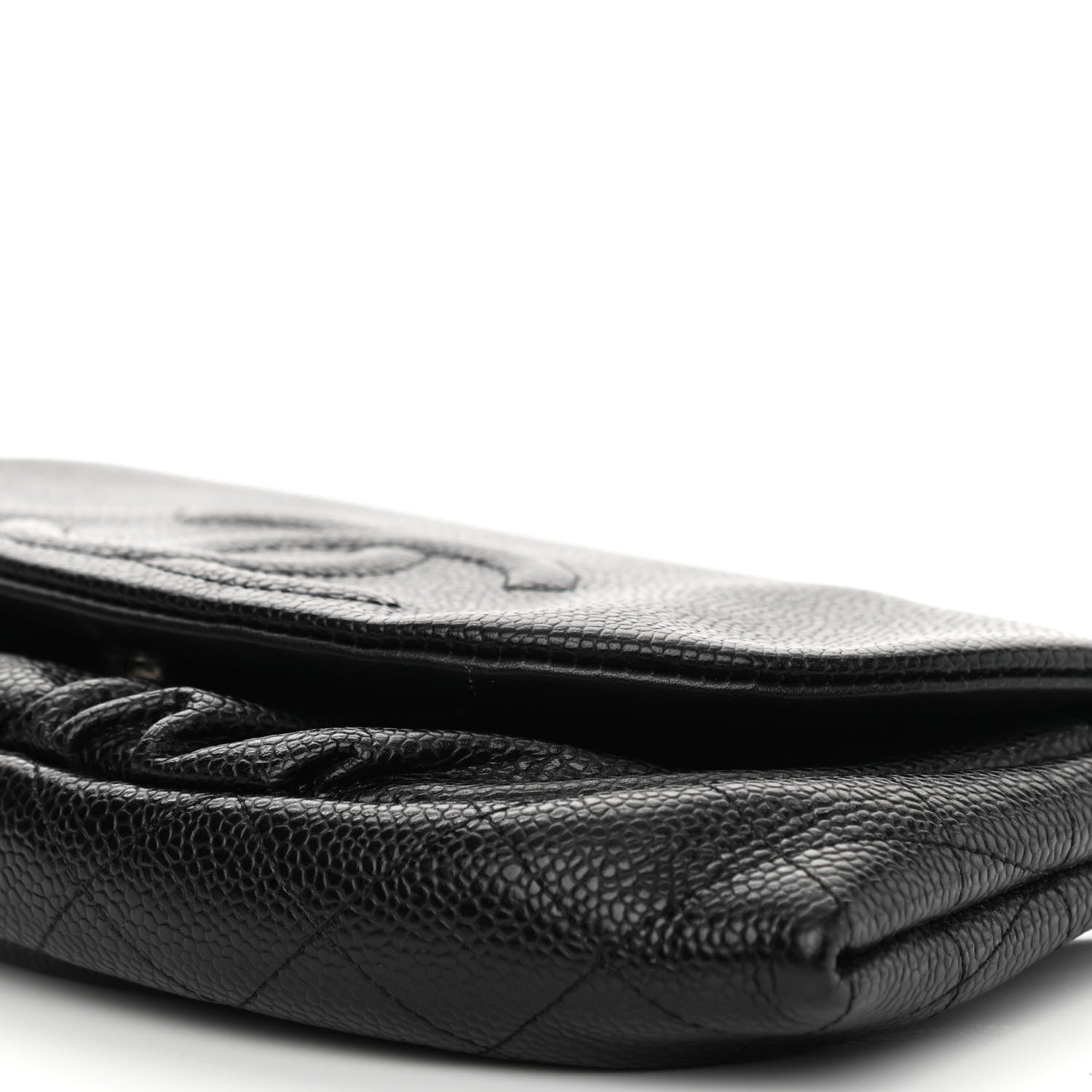 Chanel Caviar Half Moon Wallet On Chain WOC Black 10 of 10