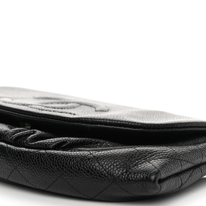 Chanel Caviar Half Moon Wallet On Chain WOC Black 10 of 10