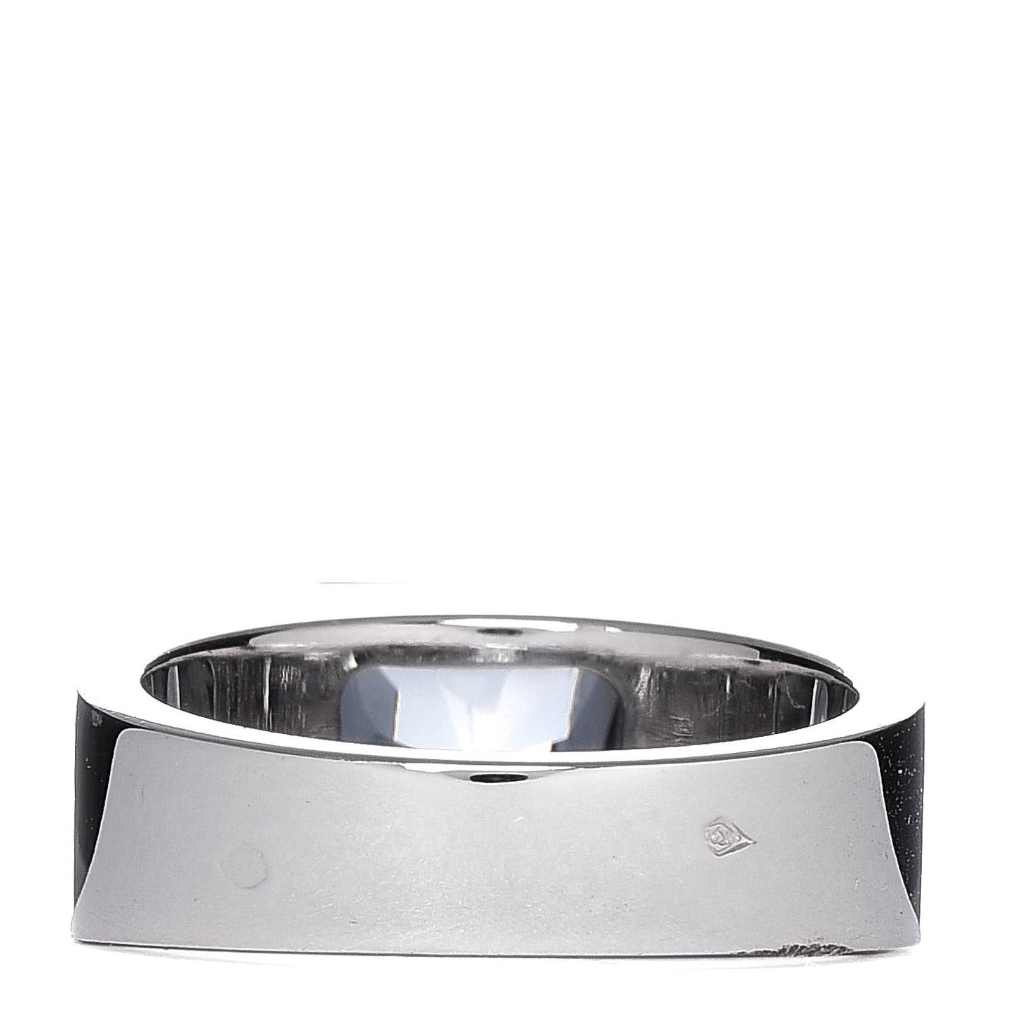 18K White Gold Aquamarine Tank Ring 49 4.75