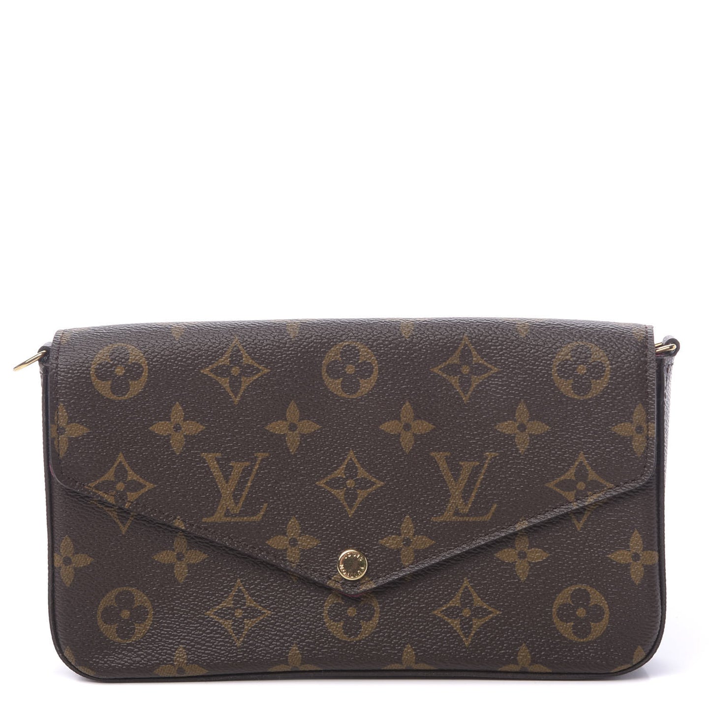 Monogram Pochette Felicie Chain Wallet Fuchsia