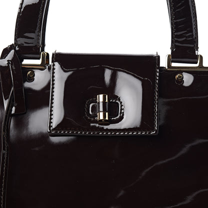 Saint Laurent Patent Calfskin Large Uptown Dark Brown 10 of 10