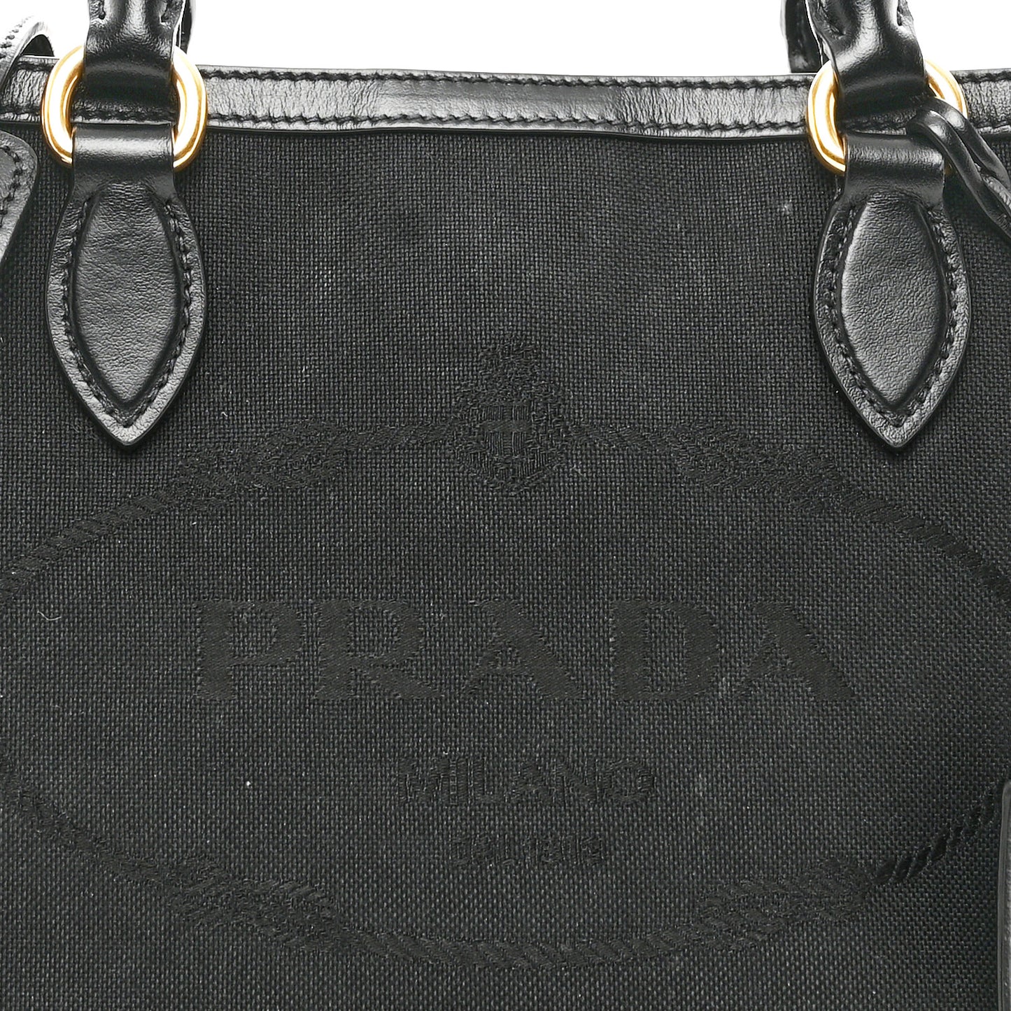 Jacquard Logo Tote Black