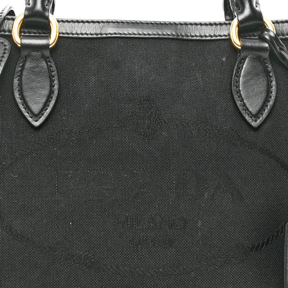 Prada Jacquard Logo Tote Black 8 of 10
