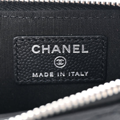 Chanel Caviar Camellia Quilted Key Holder Case Black 7 of 8