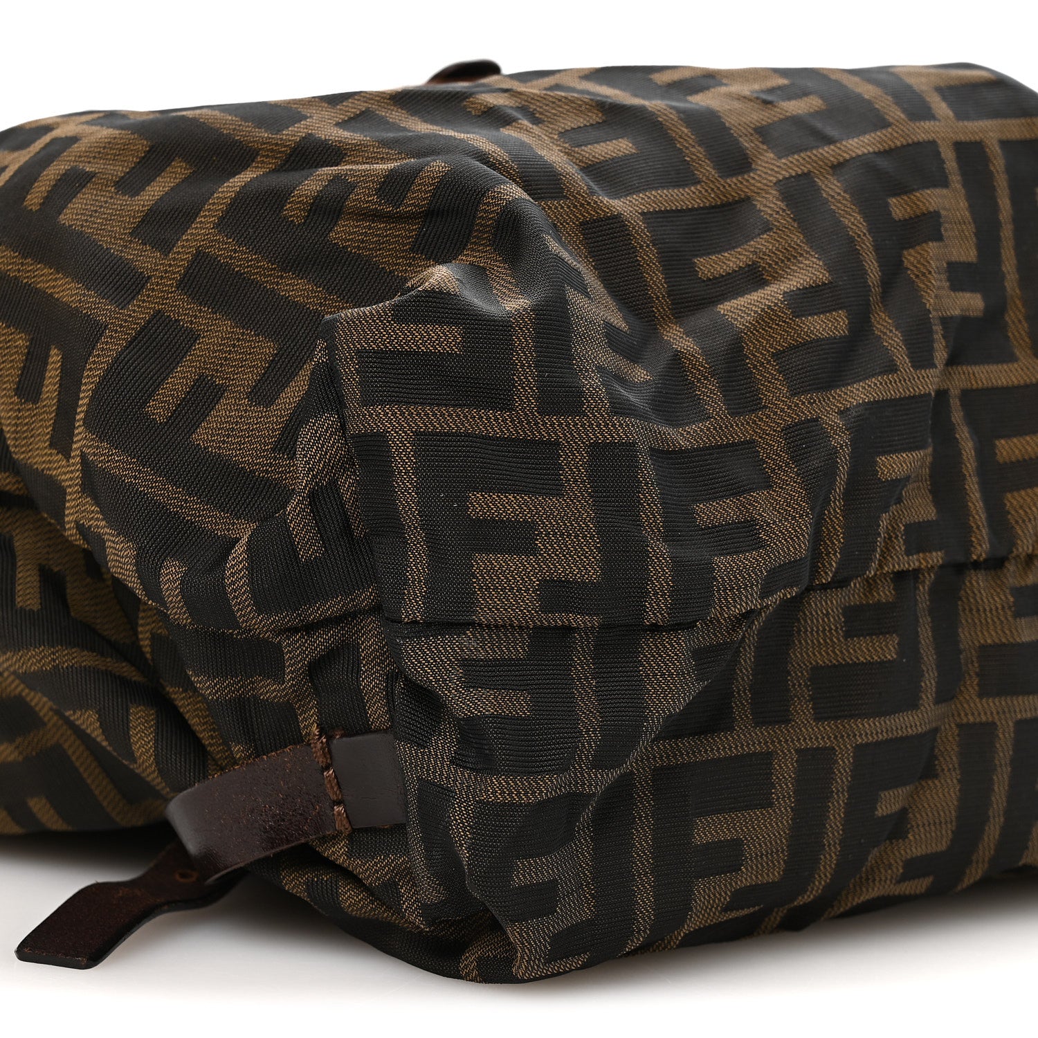 Fendi Zucca Drawstring Flap Backpack Tobacco 8 of 9