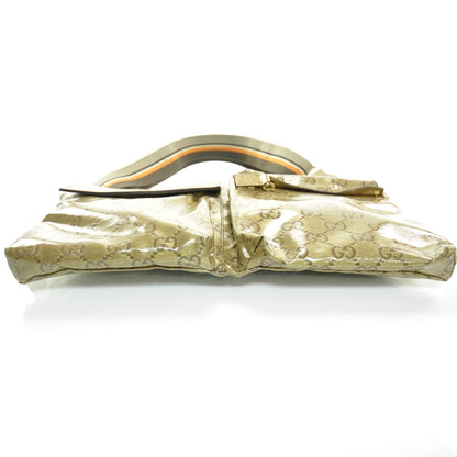 Gucci Crystal Monogram Web Double Pocket Belt Bag Gold 4 of 9