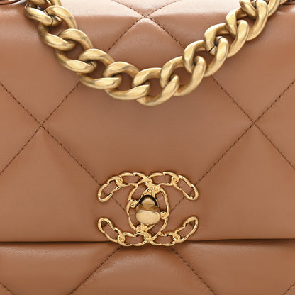 Chanel Lambskin Quilted Medium Chanel 19 Flap Brown 8 of 11