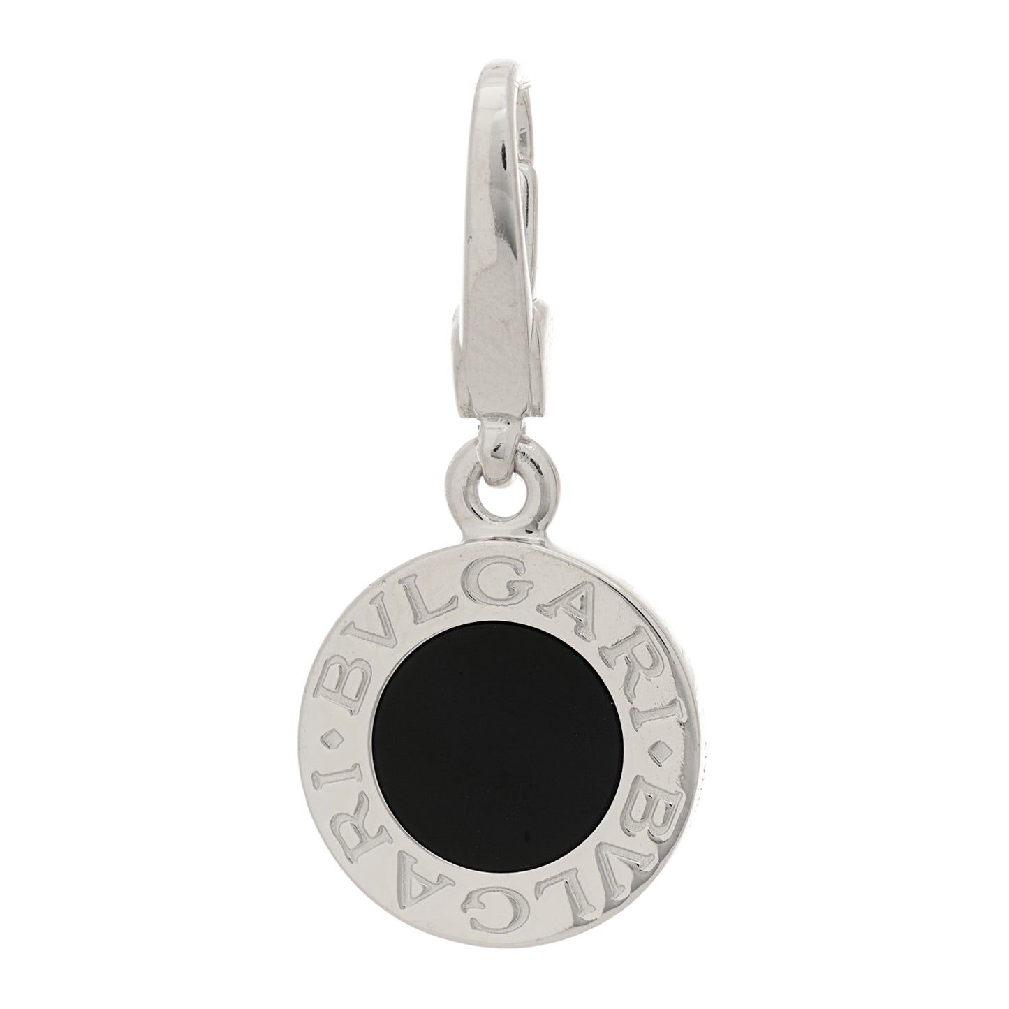 18K White Gold Black Onyx BVLGARI BVLGARI Charm Pendant