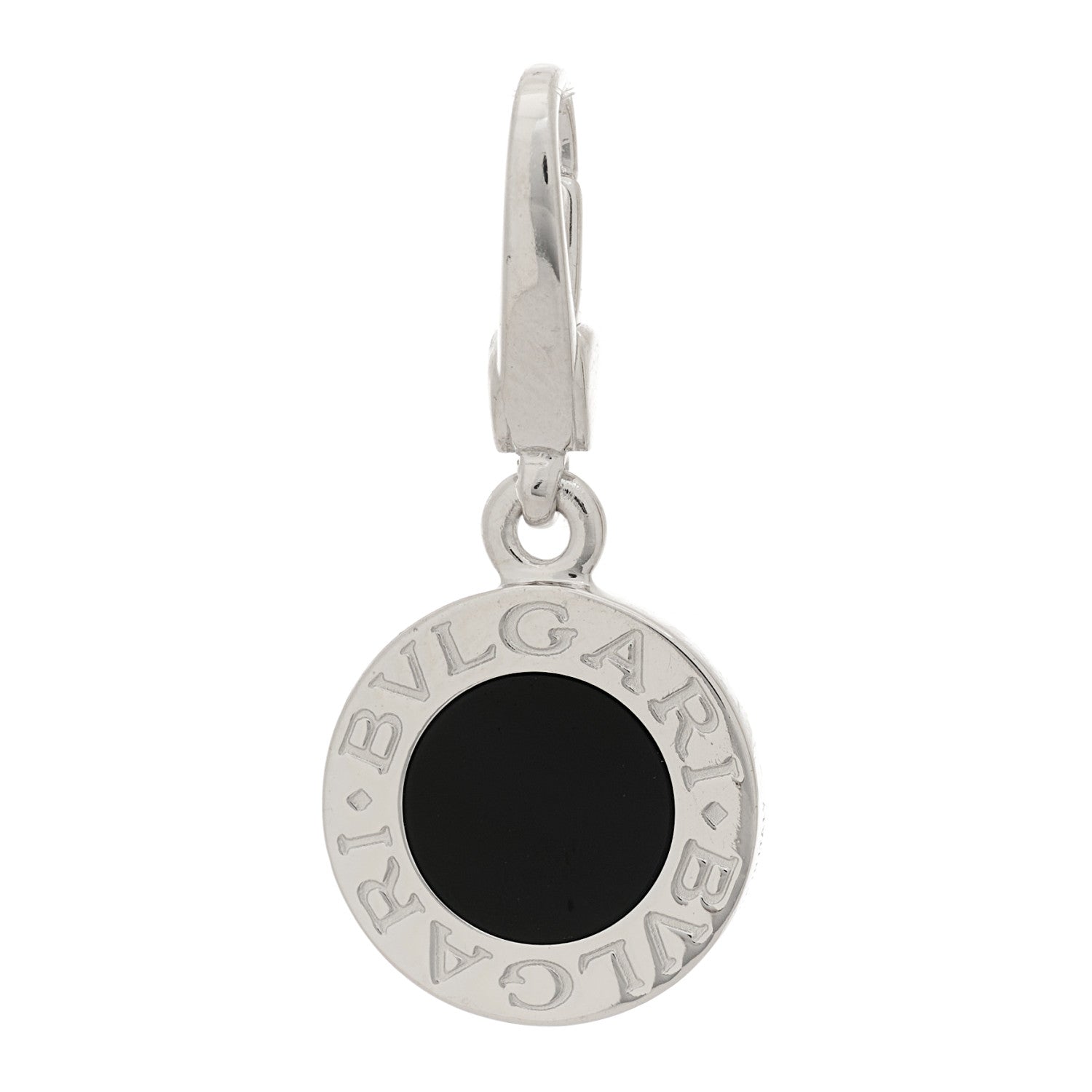 Bulgari 18K White Gold Black Onyx BVLGARI BVLGARI Charm Pendant 1 of 3