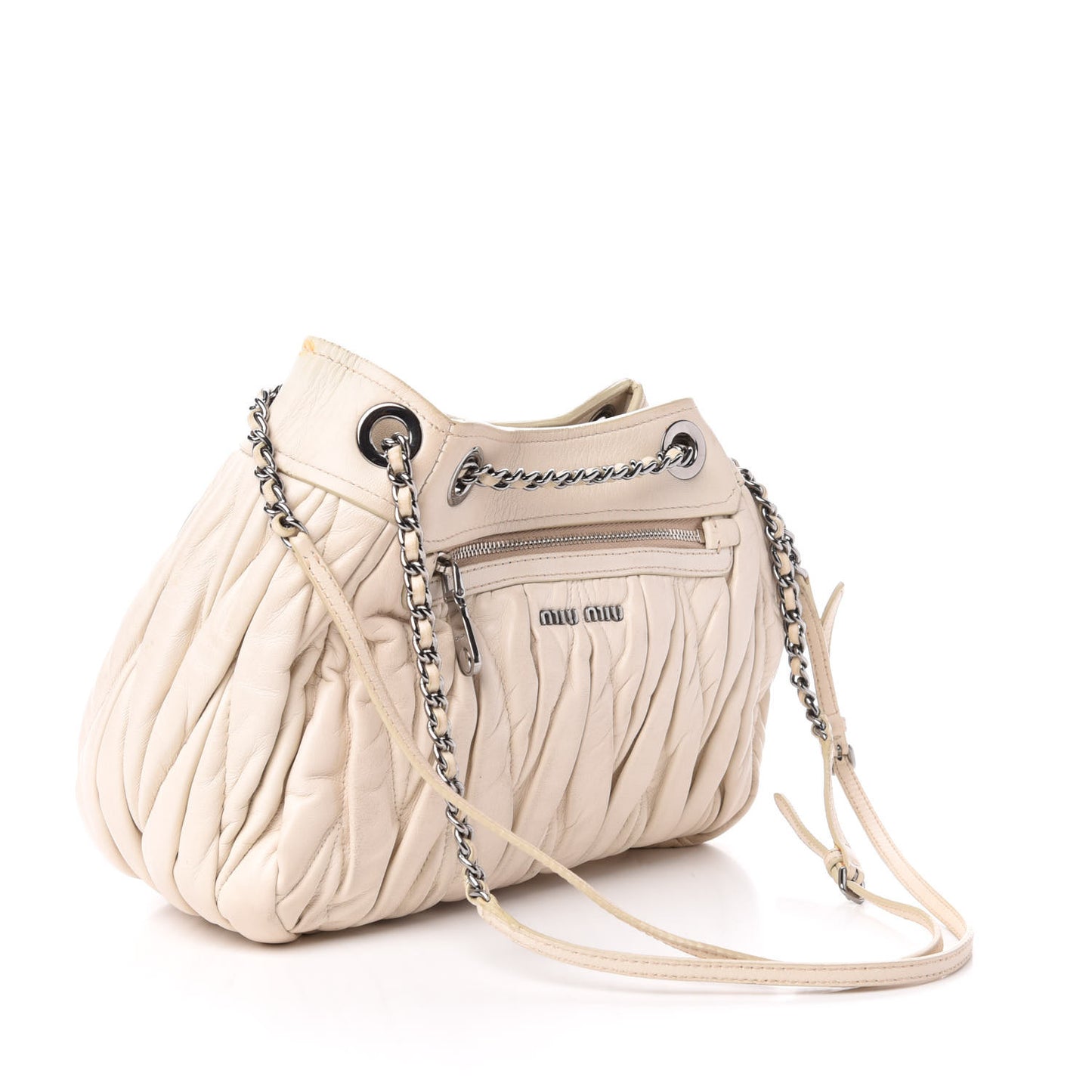 Nappa Matelasse Shoulder Bag Bianco