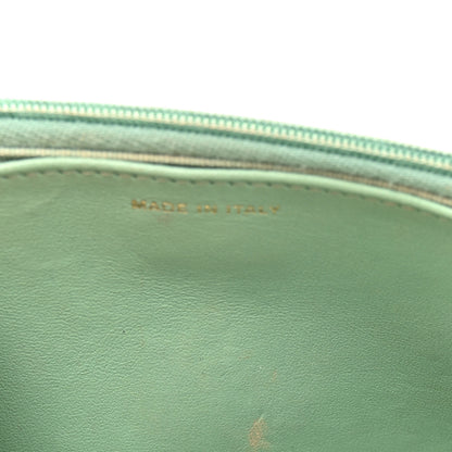 Chanel Shiny Calfskin Quilted Metal Top Handle Wallet On Chain WOC Light Green 13 of 15
