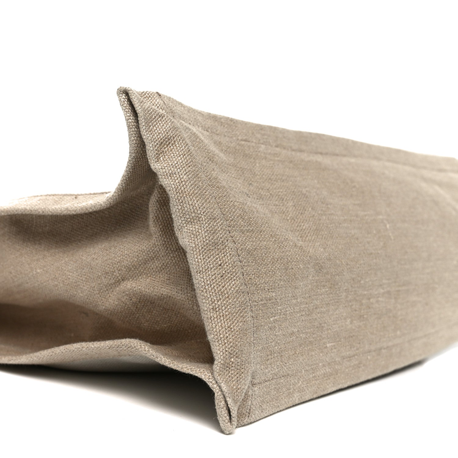 Saint Laurent Linen Calfskin Rive Gauche Tote Optic White 9 of 10