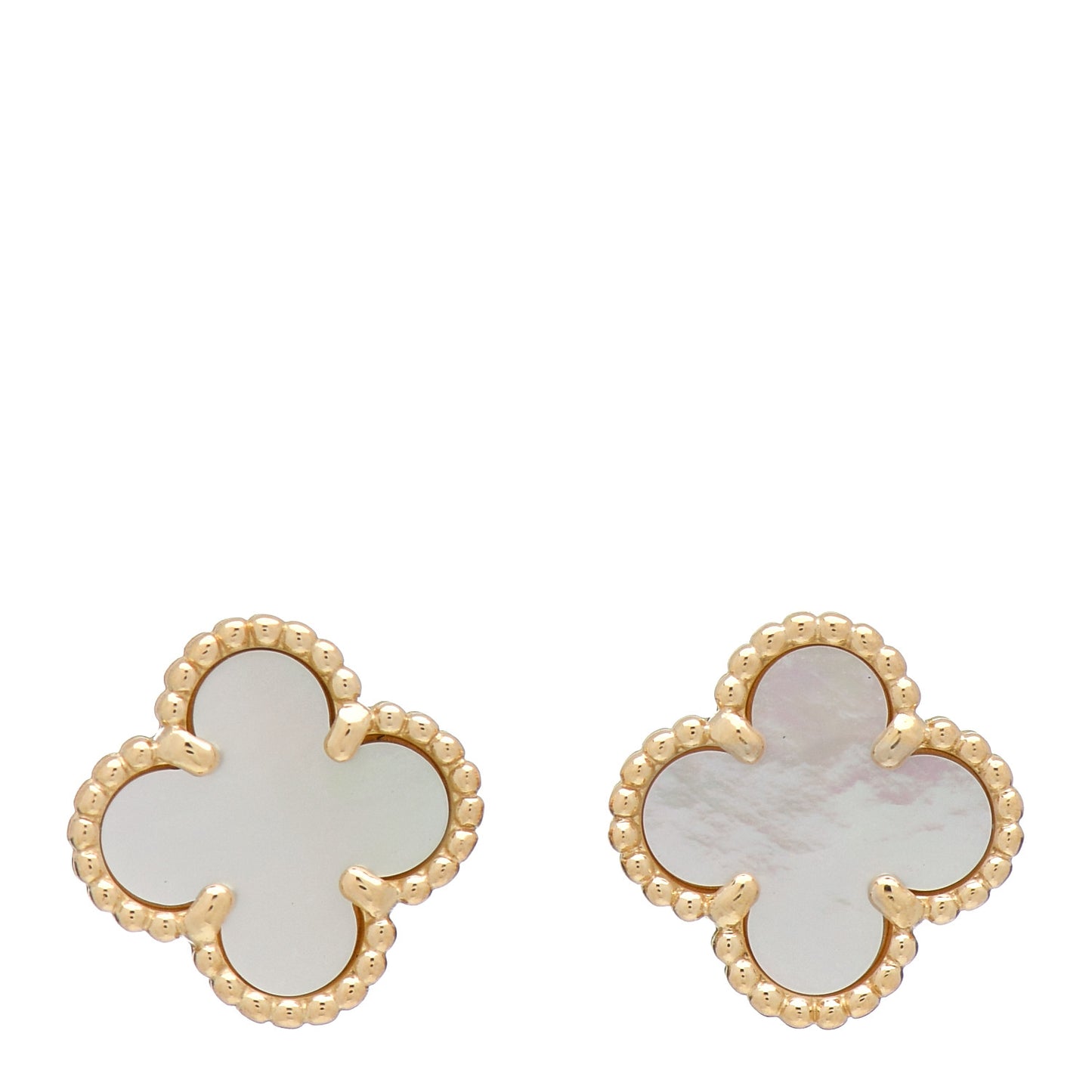 18K Yellow Gold Mother of Pearl Sweet Alhambra Earrings