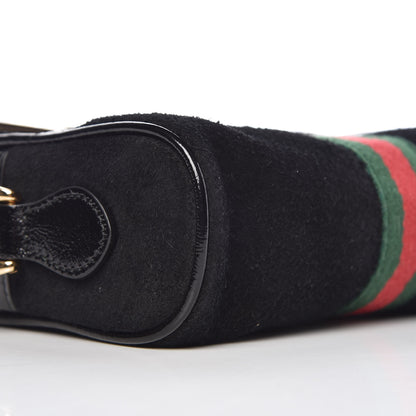 Gucci Suede Patent Web Mini Ophidia Shoulder Bag Black 8 of 10