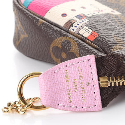 Louis Vuitton Monogram 2016 Christmas Animation Mini Pochette Accessories Rose Ballerine 6 of 8