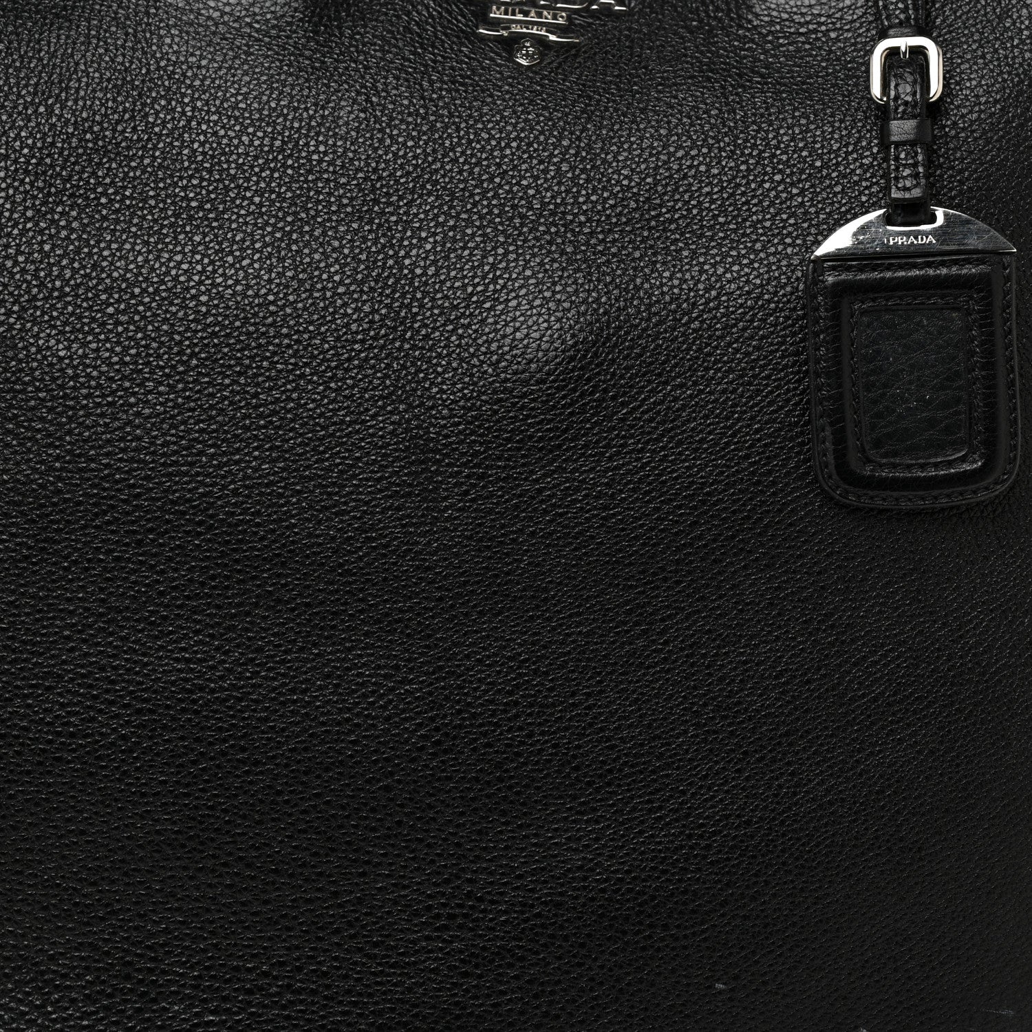 Prada Vitello Daino Tote Black 7 of 24