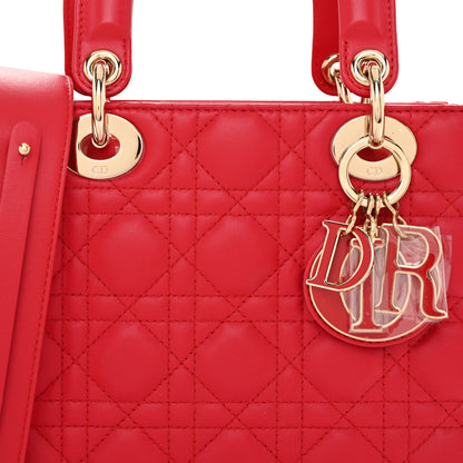 Christian Dior Lambskin Cannage Small My ABCDior Lady Dior Red 8 of 10