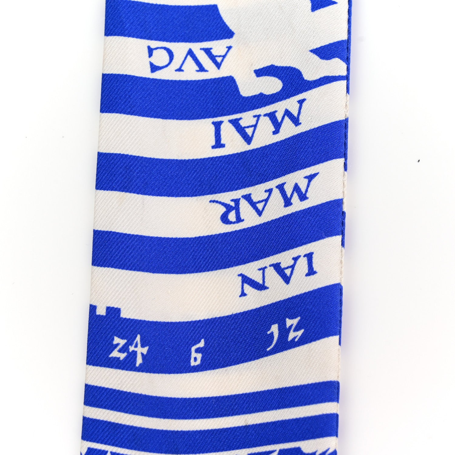 Hermes Silk Astrologie a Pois Twilly Bleu Royal Black White 5 of 6