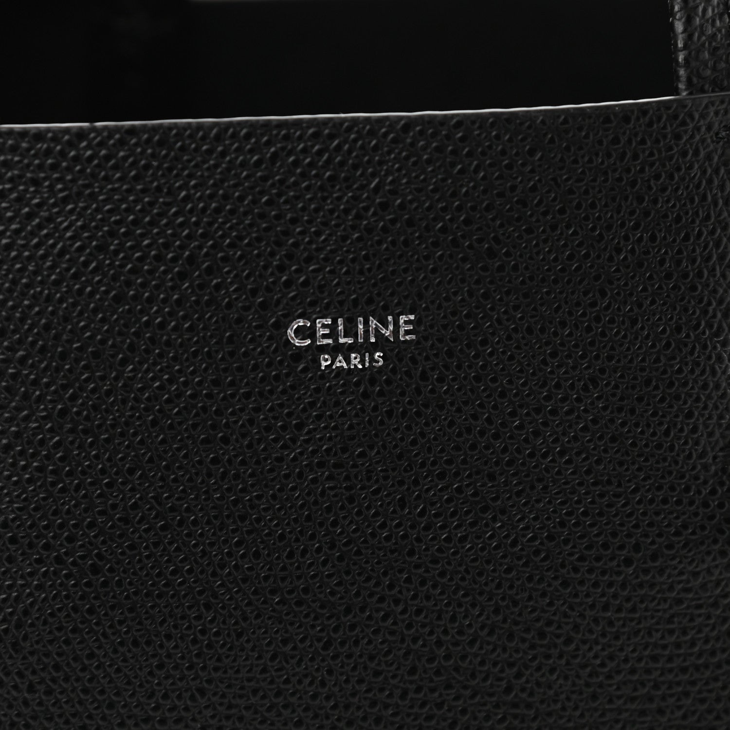 Celine Grained Calfskin Small Vertical Cabas Black 6 of 11