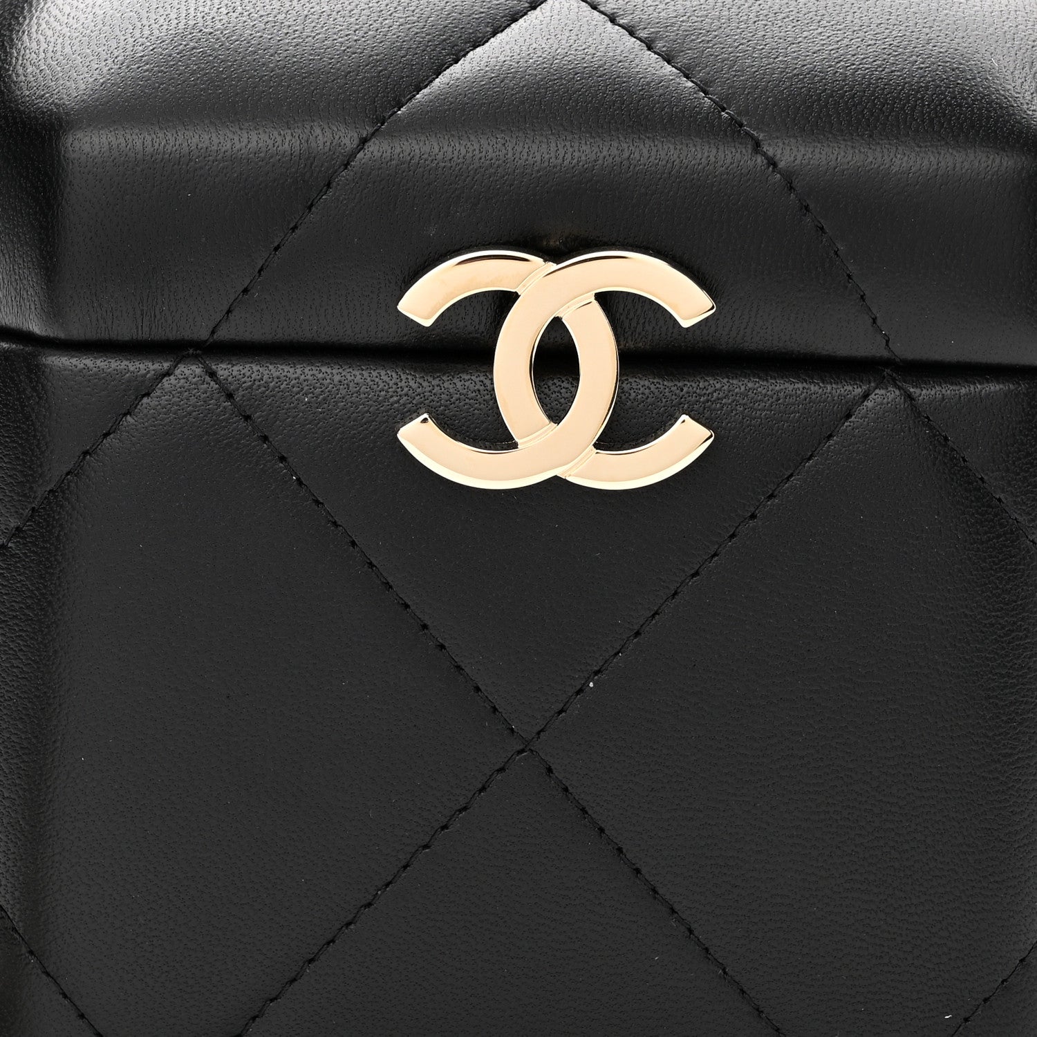 Chanel Lambskin Quilted Vendome Case Black 8 of 11