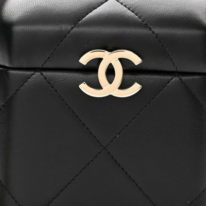 Chanel Lambskin Quilted Vendome Case Black 8 of 11