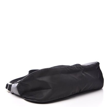 Prada Tessuto Nylon Soft Calfskin Shoulder Bag Black 3 of 15