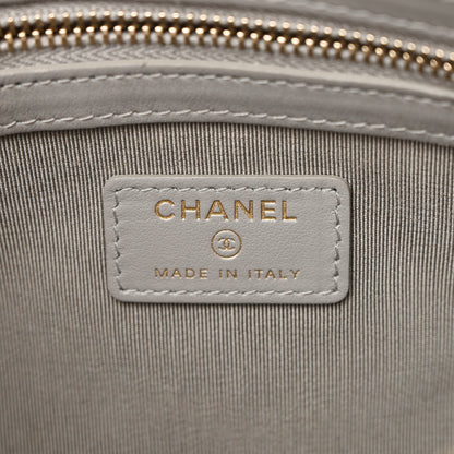Chanel Caviar Quilted Medium Boy Cosmetic Case Grey 7 of 9