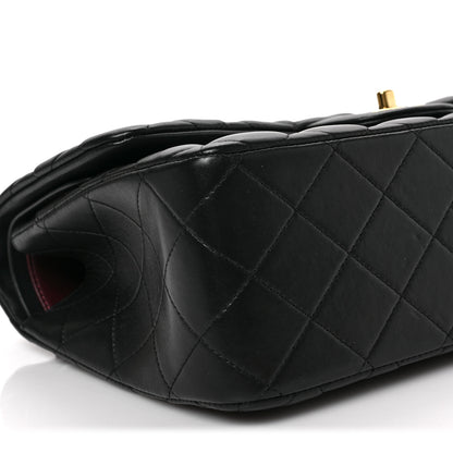 Chanel Lambskin Quilted Jumbo Double Flap Black 7 of 8
