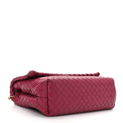 Bottega Veneta Nappa Intrecciato Baby Olimpia Shoulder Bag China Red 4 of 8