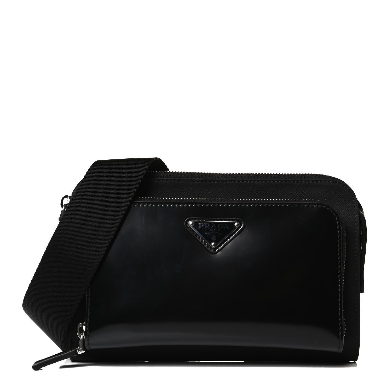 Prada Re-Nylon Spazzolato Crossbody Shoulder Bag Black 1 of 13