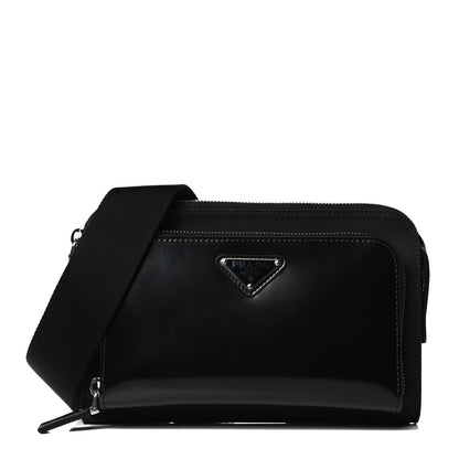 Prada Re-Nylon Spazzolato Crossbody Shoulder Bag Black 1 of 13