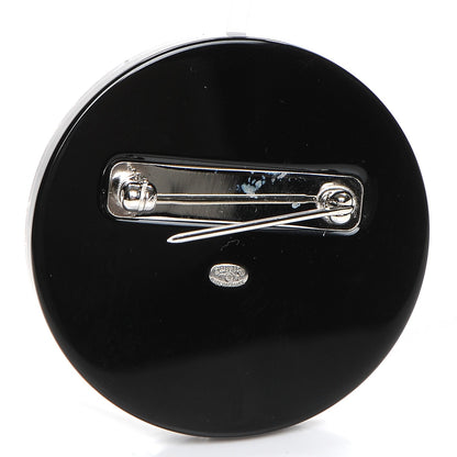 Chanel Glittered Resin Strass Brooch Black Pink 3 of 5