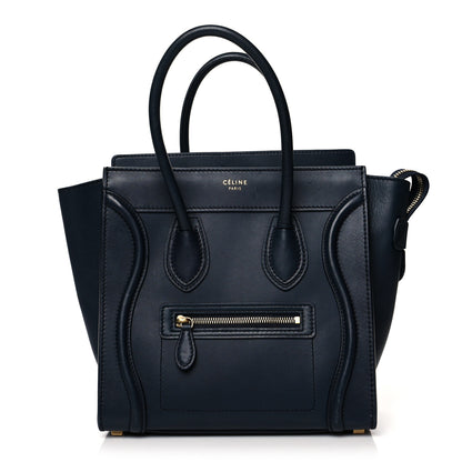 Celine Smooth Calfskin Micro Luggage Navy 1 of 12