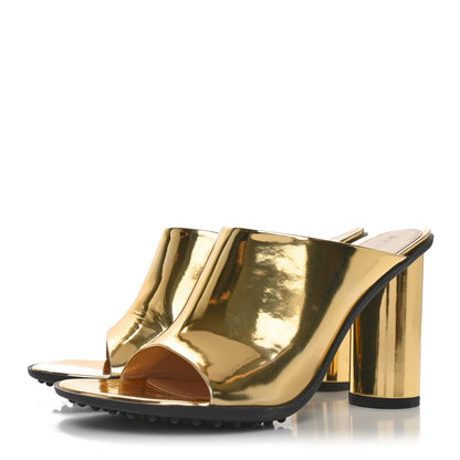 Bottega Veneta Laminated Calfskin Atomic Mule 39 Gold 4 of 8