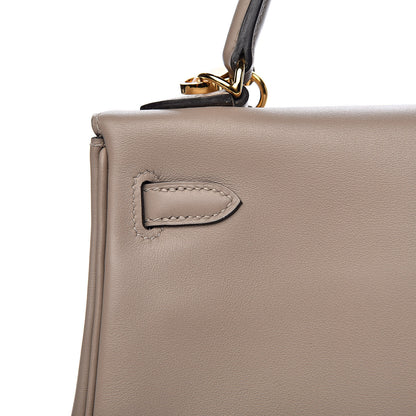 Hermes Swift Kelly Retourne 25 Gris Asphalte 27 of 38