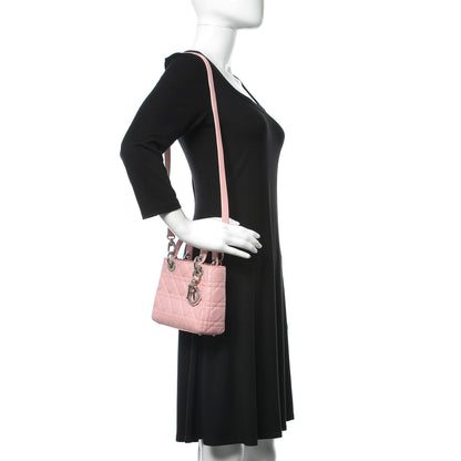 Christian Dior Lambskin Cannage Mini Lady Dior Rose Clair 3 of 19